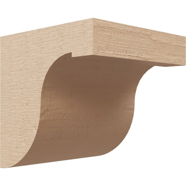 Ekena Millwork 5"W x 5"D x 5"H Wide Del Monte Rough Cedar Woodgrain TimberThane Corbel, Primed Tan CORUR05X05X05DELRCPR - main